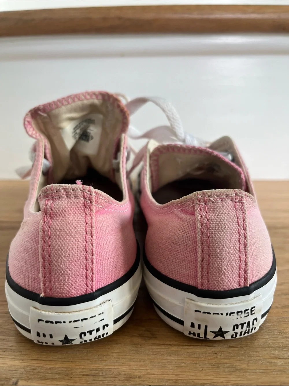 Converse Pink Low Top Sneakers with White Accents